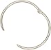 Kiera Grace Circular Metal Shower Curtain Rings, Nickel Finish - Set of 12