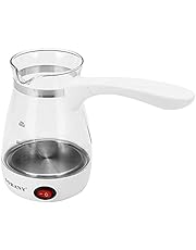 Turkish Coffee Pot - Electric Glass Coffee Kettle,Ibrik Cezve Briki Arabic Coffee Maker,Milk & Butter Warmer, 17oz,500ml