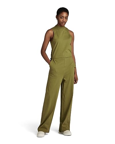 G-STAR Donna Open Back Jumpsuit, Verde scuro (smoke olive D23252-B771-B212), XS