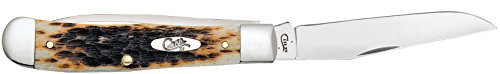 CASE XX WR Pocket Knife Amber Jigged Bone Equestrian's Knife Item #144 - (6254Hp SS) - Length Closed: 4 1/8 Inches - Thumbnail 4