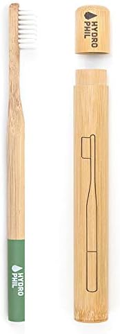 Hydrophil Toothbrush With Bamboo Case - Green