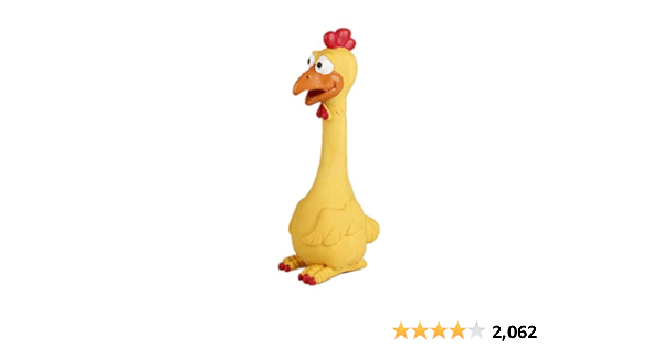 blue chicken dog toy