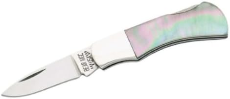 Bear & Son Mini Executive Fold Knife, SS Drop Point Blade, mother of pearl Handle BL40