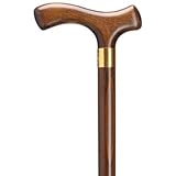 Men Fritz Cane Walnut Shaft, Walnut Handle  -Affordable Gift! Item #HAR-9005307
