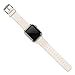 Wearlizer Genuine Leather Watch Band Replacement Strap w/ Metal Clasp for Apple Watch All Models 38mm Classic Buckle Beige