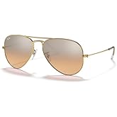 Ray-Ban RB3025 Metal Aviator Sunglasses For Men For Women +BUNDLE with ACCESSORY EYEWEAR KIT
