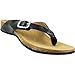 Vionic Isabeal Womens Toe-post Orthotic Sandal Black Patent Snake - 9