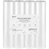 Becko Vacuum Sealer Rolls for Foodsaver and Sous Vide, BPA Free and FDA Approved -11in x 20ft (4 Rolls)