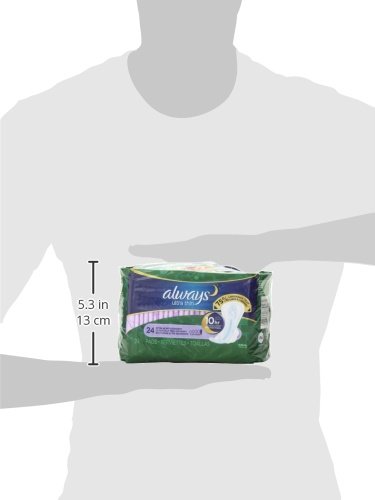 Always Ultra Thin Extra Heavy Overnight Pads, 24 Count