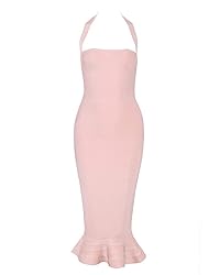 whoinshop Women’s Halter Fishtail Mermaid Bodycon