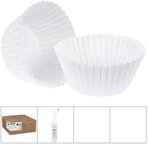 Lapaco White Round Baking Cup, 4 1/2 inch -- 10000 per case.