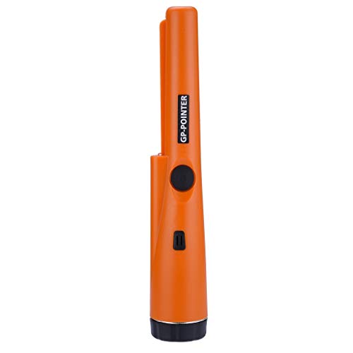 PinPointer Metal Detector, Fully Waterproof Scanning Unearthing Treasure Finder, 360Â° Side-scan Treasure Pinpointing Finder Probe with Belt Holster for Adults and Kids (Black) (Orange)
