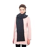 100% Super Soft Merino Cable Knit Long Thick Cold Winter Aran Scarf