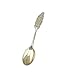 Verdental Retro Stereoscopic Coffee Spoon Tea Spoon Dessert Spoon Mixing Spoon Ice Cream Spoons with Fruit Fork Set of 6 (Silver)