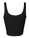 makeitmint Women's Freesize Scoopneck Racerback Crop Tank Top Large YIK0018_05Black
