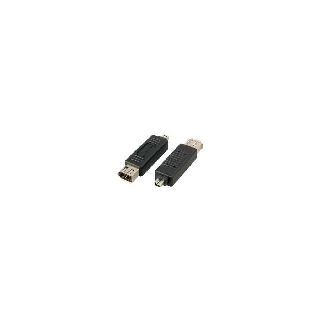 LINDY 4 Pin Male to 6 Pin Female FireWire Adapter Mini Version (70395)