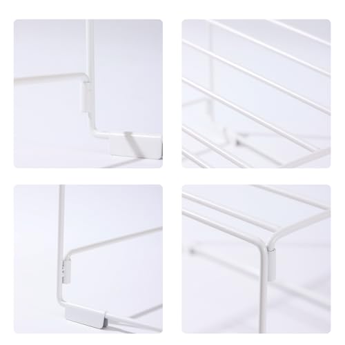 SULUNZEGER Drawer Organiser, 2 Pack Stackable Clothes Storage Box with 1 Pack Foldable Metal Closet Organizer Rack, Wardrobe Bag for Cupboard Cabinet Home Storage, (Beige) (1 set)