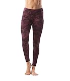 90 Degree by Reflex - Performance Activewear - Printed Yoga Leggings - Camo Merlot - Medium