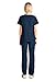 Medical Uniform Women's Scrubs Set Stretch Contrast Pocket Navy XS