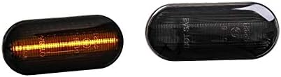 Smoked Lens Amber LED Front Side Marker Fender Lamps for Ford C-Max Fiesta MK6 Focus MK2 Fusion Galaxy Seat Alhambra Cordoba Ibiza Leon Toledo VW Golf 3 4 Passat Polo Transporter T5