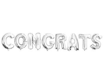 16 3d Rose Gold Congrats Foil Balloons Graduation Party Banner