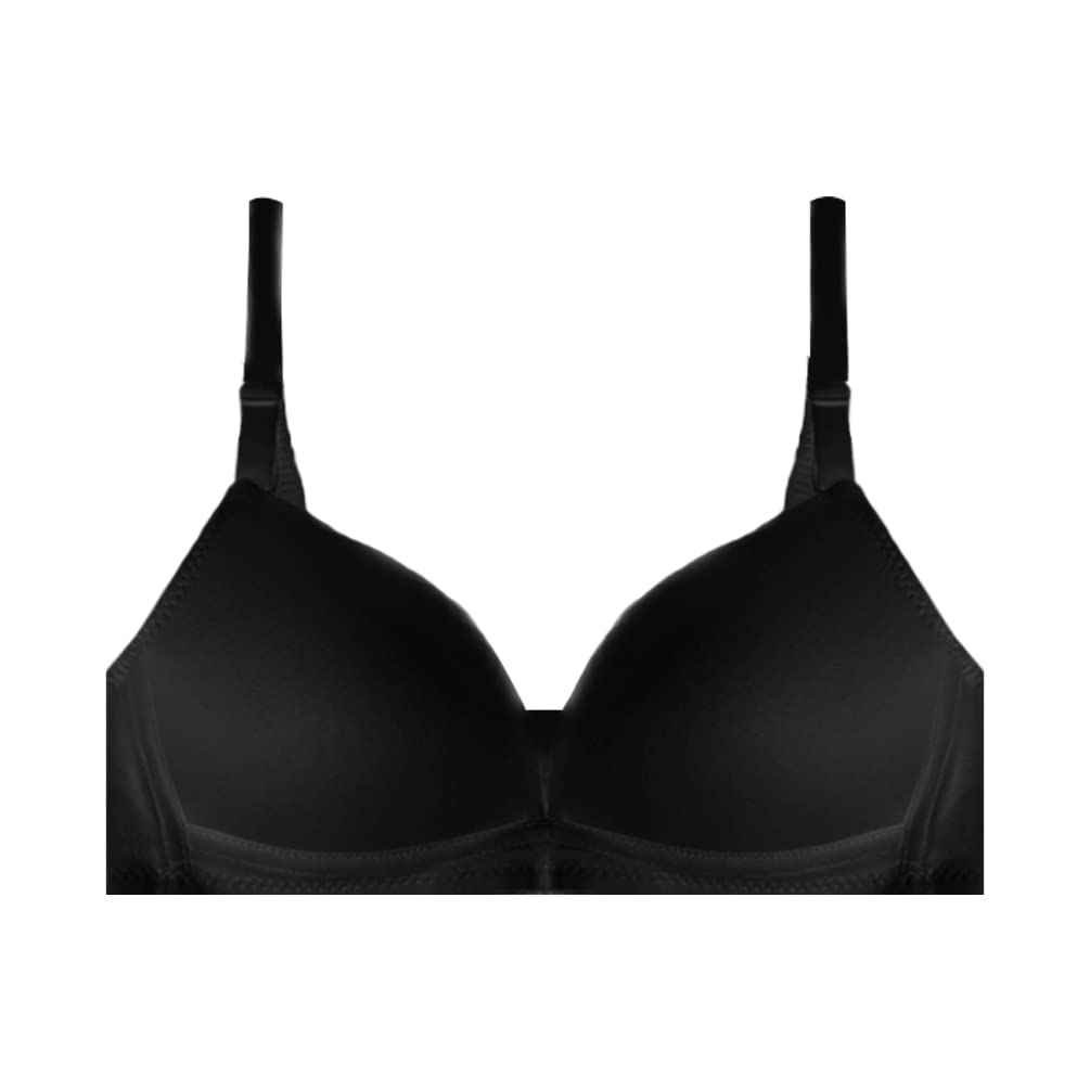 Photo 1 of Phennie's Girls Bra for Teens Training Bras Sports Breathable Wireless Light Padded Cotton Black