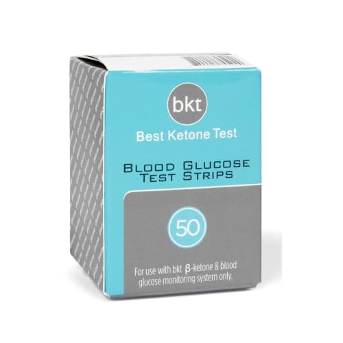 BKT Blood Glucose Test Strips, 50ct Compatible with BKT Meter and
