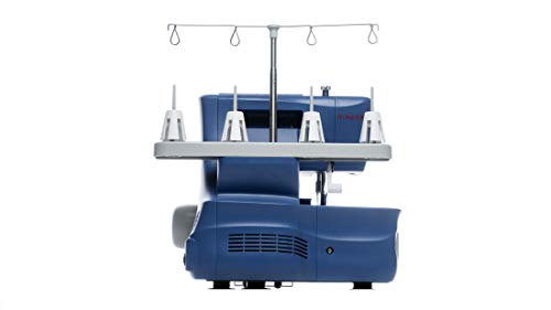 SINGER S0230 Heavy Duty Metal Frame Serger Overlock with Accessory Kit | 2-3-4 Thread Capability, Adjustable Tensions & Stitch Length, Built-in Free Arm, & Differential Feed, Blue