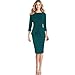 GONKOMA Women Half Sleeve Office Business Dress Work Pencil Dress