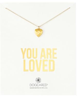 You Are Loved Faceted Heart Gold Dipped Chain Necklace