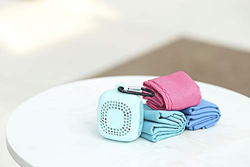 VenusCare Cooling Handkerchief, Cooling Towel Small Instant Relief with Breathable Case and Portable Carabiner for Cool Down, Sweat, Sports, Travel, Riding, Fitness, Gift (Deep Blue) - Thumbnail 6