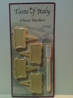 Taste of Italy Cheese Markers (4pc &1 marker)