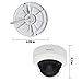 WGCC Dome POE IP Camera Onvif 4MP 2.8mm Wide Angle IP Exterior Camera Indoor Outdoor Wired PoE Network Camera with 98ft Security IR Night Vision, Remote Viewing, IP67 Waterproof