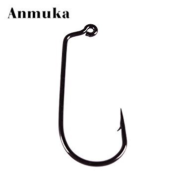 Generic Länge 40 mm, 50 Stück: Anmuka 30 Stück 50 Stück Karbonstahl 60 Grad Jighaken Angelhaken 2/0 3/0 4/0 5/0 6/0