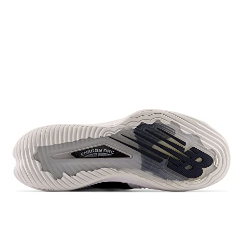 NEW BALANCE UNISEX FUELCELL COCO V1 HARD COURT TENNIS SHOE, WHITE/ECLIPSE/ARCTIC FOX, 4 US MEN