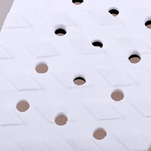 SM SunniMix 3Pcs Adhesive Surfboard Traction Tail Pads Non-Skid Surfing SUP Stomp Mat Deck Tape Grips for Longboard Stand up Paddle Board Skimboard White