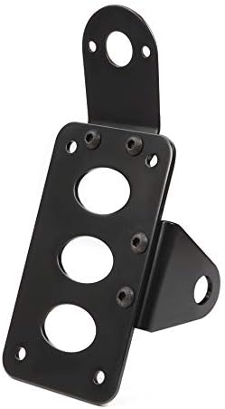 Amazicha Black 3/4" Tail Light Side Mount License Plate Bracket