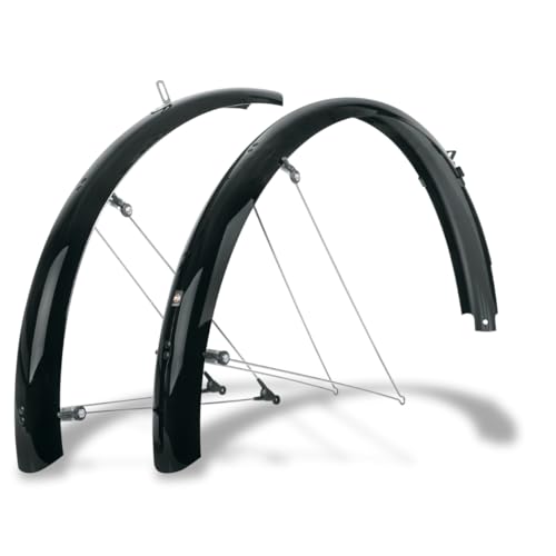 SKS GERMANY BLUEMELS BASIC 27,5" -29" 65MM BLACK SET Schutzblech-Set, Fahrradzubehör (aus robusterSandwich-Konstruktion, ASR-Sicherheitssystem,V-Streb