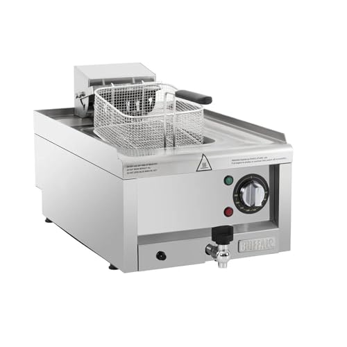 Buffalo 600 Series Stainless Steel Single Tank Electric Fryer, 8Ltr