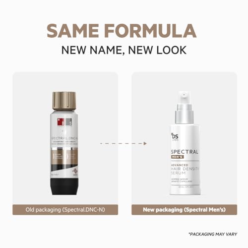 DS Labs Spectral Men's Formally Spectral.DNC-N - Hair Density Serum, Strengthening, Thickening, Minimize Shedding, Color Safe, 60mL, Packaging May Vary
