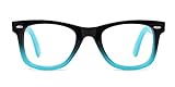 TIJN Safety Eyewear Cute Blue Square Eyeglasses Glasses with Clear Lens for Kids Boys Girls