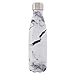 S'well Stainless Steel Water Bottle - 17 Fl Oz - White Marble - Triple-Layered Vacuum-Insulated Containers Keeps Drinks Cold for 36 Hours and Hot for 18 - BPA-Free - Perfect for the Go