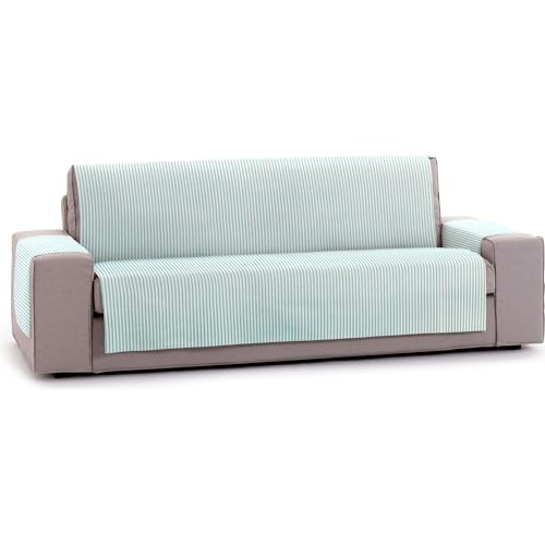 ECOMMERC3 | Copridivano universale con elastici misura 2 posti – Fodera regolabile per divano color ecra/menta, protezione per schienale, seduta e braccia, facile e versatile