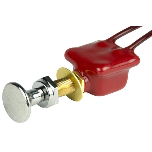 BEP Switch Push-Pull Off-ON 6-36V DC 10A Wire Leads 16 AWG en promo sur Amazon