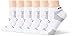 Starter Women's 6-Pack Athletic Low-Cut Ankle Socks, Prime Exclusive, White, Medium (Shoe Size 5-9.5)