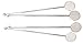 6.3 Inches Small Round Stainless Steel Swizzle Stick Cocktail/Coffee Stirrer Picks (Pack of 4)