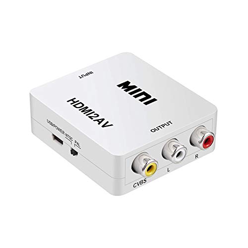 image for Qgeen HDMI to RCA AV CVBs Composite Video Audio 1080P Converter Adapte