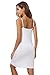 EaseWay Women's Basic Adjustable Spaghetti Strap Cami Under Mini Dress White