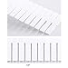 8 Pcs Plastic DIY Grid Drawer Divider Household Necessities Storage Thickening Housing Spacer Sub-Grid Finishing Shelves for Home Tidy Closet Stationary Socks Underwear Scarves Organizer (White)