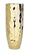 CosmoLiving by Cosmopolitan 42382 Extra Large Ceramic Electroplated Metallic Gold Vase with Geometric Silhouette | 5” x 12”